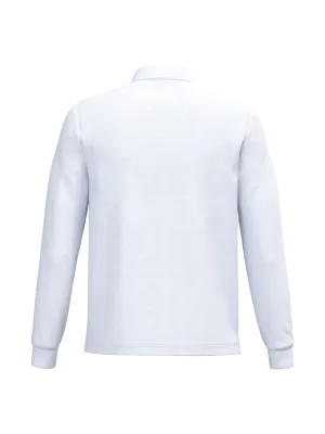Men's long-sleeved polo shirt – White