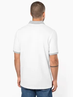 Polo piqué bicolore homme