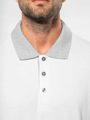 Polo piqué bicolore homme