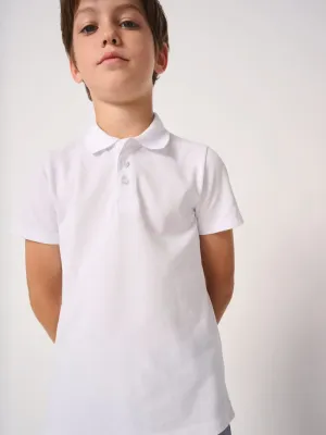 Kids' pique polo shirt