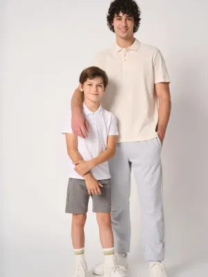 Kids' pique polo shirt