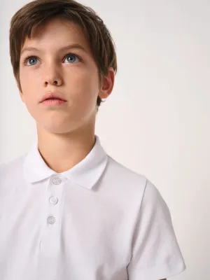 Kids' pique polo shirt