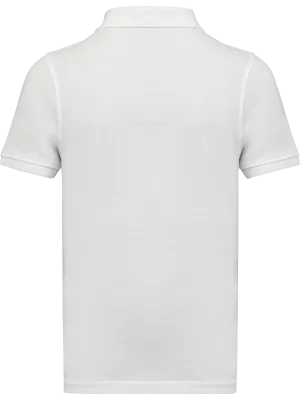 Kids Bio180 pique polo shirt – White