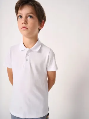 Kids' pique polo shirt