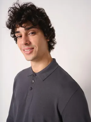 Polo piqué LSL homme