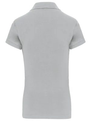 Polo piqué manches courtes femme – Snow Grey