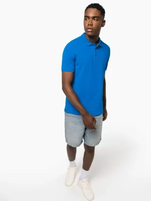 Men's short sleeve piqué polo shirt