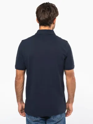 Men's short sleeve piqué polo shirt
