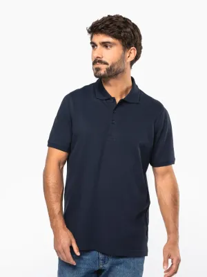 Men's short sleeve piqué polo shirt