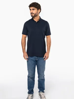Men's short sleeve piqué polo shirt