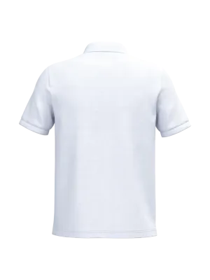 Men's short sleeve piqué polo shirt – White
