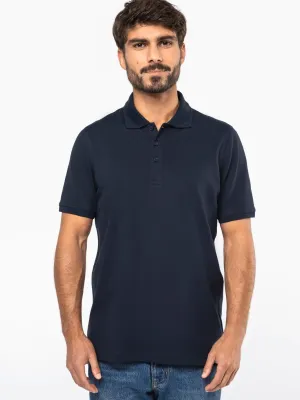 Men's short sleeve piqué polo shirt