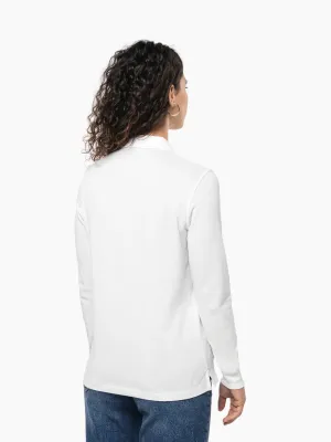Polo piqué de manga larga Bio180 de mujer