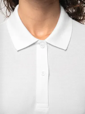 Polo piqué de manga larga Bio180 de mujer
