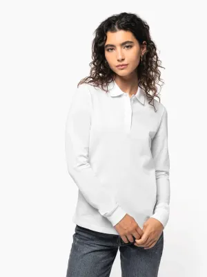 Polo piqué de manga larga Bio180 de mujer