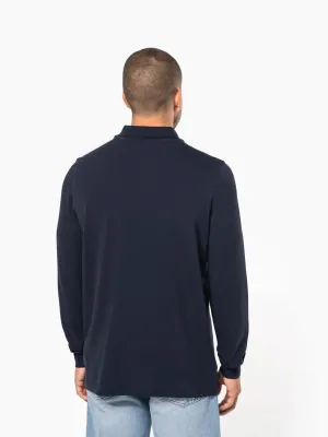 Polo piqué de manga larga de hombre