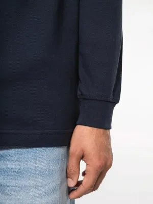 Polo piqué de manga larga de hombre
