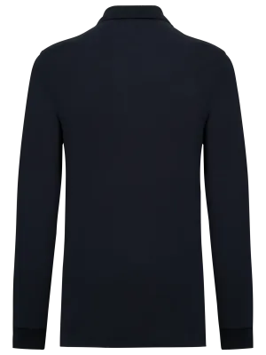 Polo piqué manches longues Bio180 homme – Navy