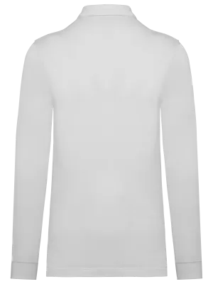 Polo piqué manches longues Bio180 homme – White
