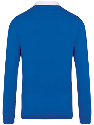 Polo rugby – Light Royal Blue / White