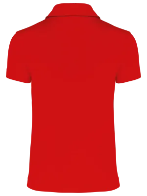 Kids' short-sleeved polo shirt – Red