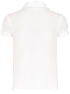 Kids' short-sleeved polo shirt – White