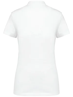 Polo Supima® de manga corta de mujer – White