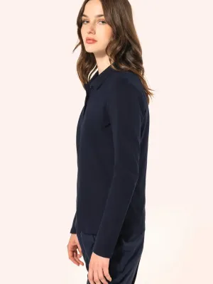 Polo Supima® manches longues femme