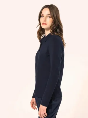 Polo Supima® manches longues femme