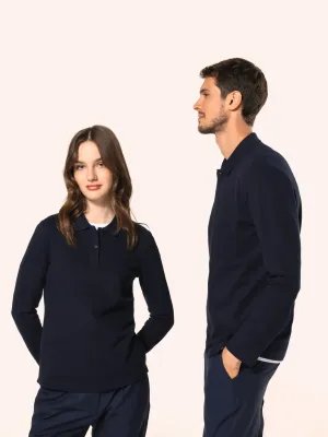 Polo Supima® manches longues femme