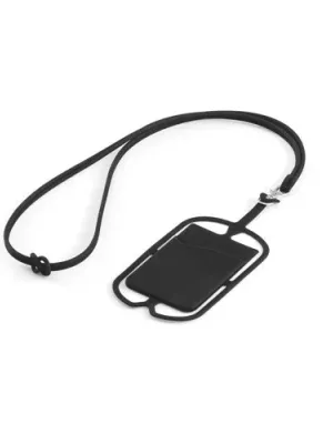 NICOLAUS. Porte-cartes avec support pour smartphone – Noir