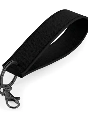 Boutique keyring with wrist strap – Black / Black