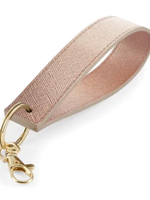Boutique keyring with wrist strap – Rose gold