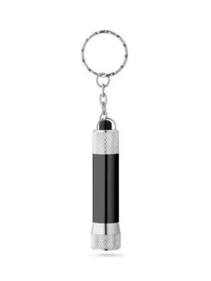 RE-LERGAN. Porte-clés en aluminium (92 % recyclé) avec lampe de poche LED à 3 lumières