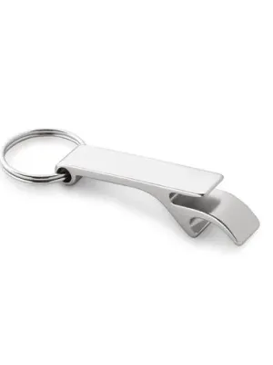BAITT. Porte-clés en aluminium avec ouvre-capsules – Argenté