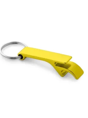 BAITT. Porte-clés en aluminium avec ouvre-capsules – Jaune