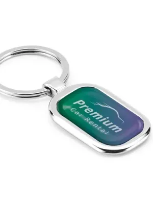 ZABEL. Metal keyring designed for customisation by doming
