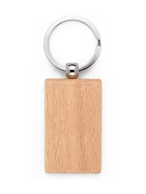 STEWIE. Rectangular keyring in beech wood