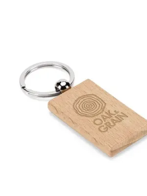 STEWIE. Rectangular keyring in beech wood