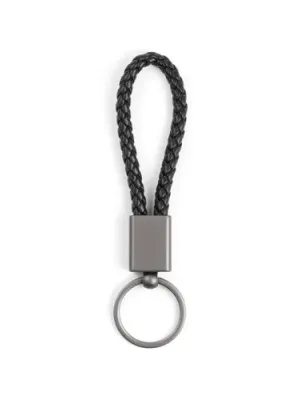 KETCHUM. Rectangular key holder with braided polyester cord (21% recycled) and polyurethane (79% recycled)
