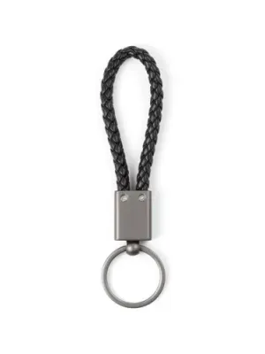 KETCHUM. Rectangular key holder with braided polyester cord (21% recycled) and polyurethane (79% recycled)