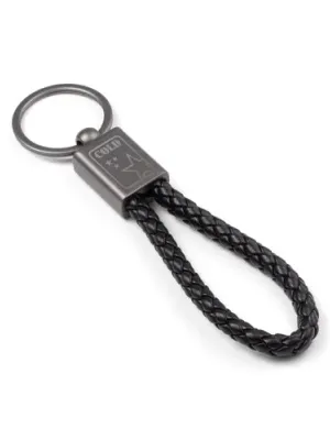 KETCHUM. Rectangular key holder with braided polyester cord (21% recycled) and polyurethane (79% recycled)