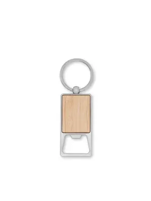 SYLVESTER. Porte-clés rectangulaire en fer avec décapsuleur