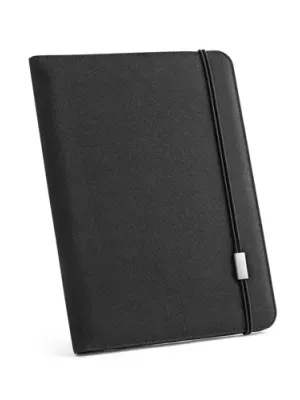 EMERGE FOLDER II. A4 folder in recycled polyester (100% rPET) 300D with elastic closure – Noir