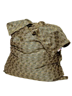 Pouf sceno tissé – Shell gold