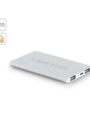 NOBEL. Power bank 7'200 mAh, fabricado en aluminio reciclado (100% rAL)