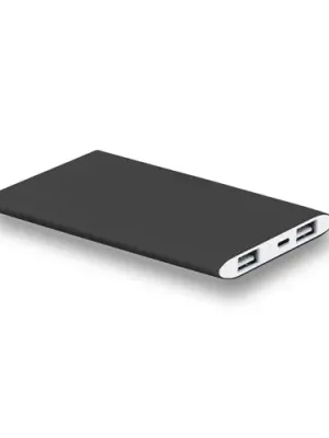 NOBEL. Power bank 7'200 mAh, fabricado en aluminio reciclado (100% rAL) – Noir