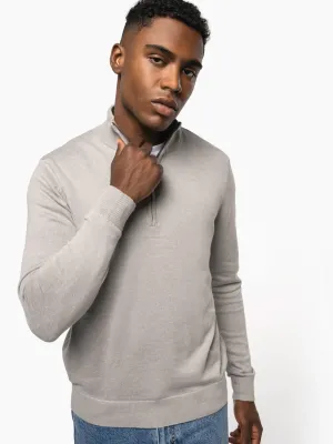 Men's zip neck jumper