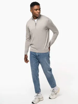 Men's zip neck jumper
