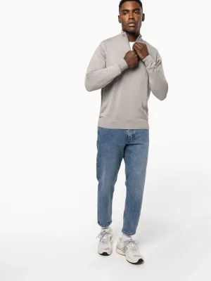 Men's zip neck jumper
